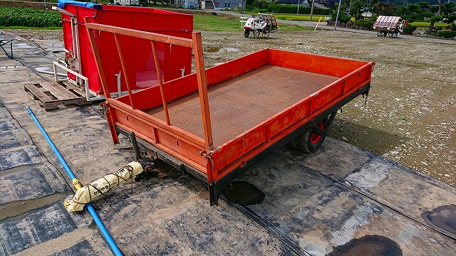 トラクター用 牽引トレーラー 中古 サンワ車両 ダブルタイヤ コンバイン 田植機積載 重量物の運搬