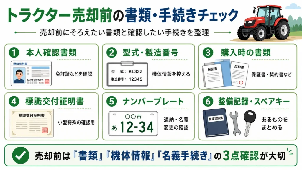 山田町でトラクターを売る前に確認する書類とナンバー手続き